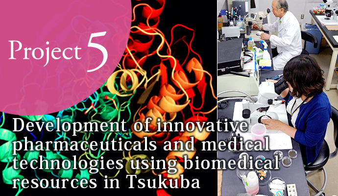 Development of innovative pharmaceuticals and medical technologies using biomedical resources in Tsukuba